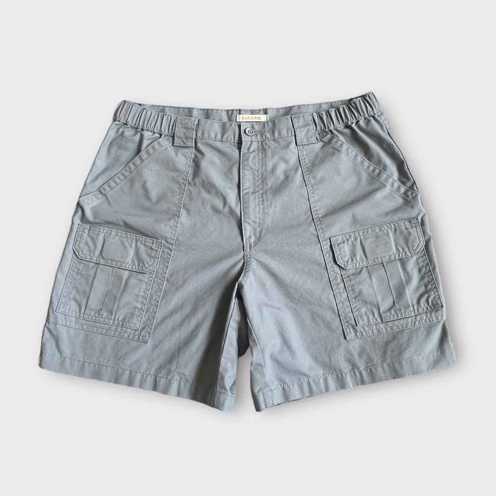 Savane Cargo Shorts Light Gray 7" Inseam Men Size 38?